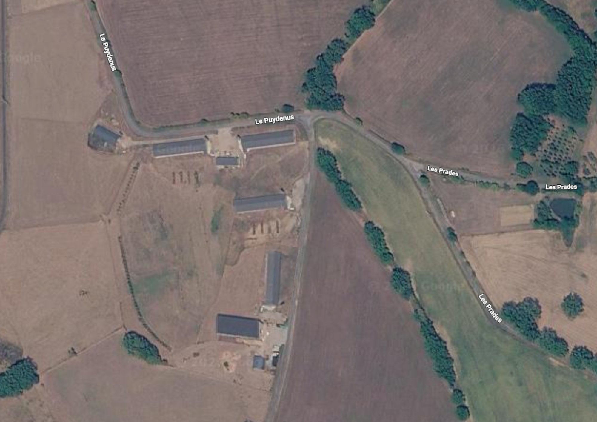 Vue avec le nouveau bâtiment implanté — Le Puydenus, 87230 Lavignac